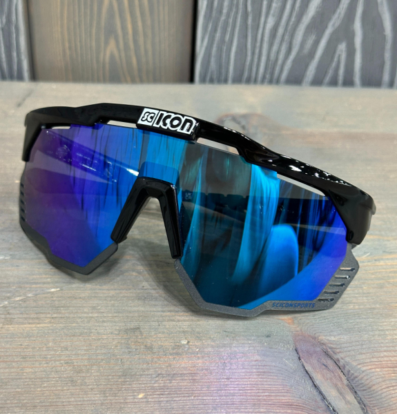 Очки спортивные Scicon AeroShade Kunken оправа Black Gloss линза SCNPP Multimirror Blue