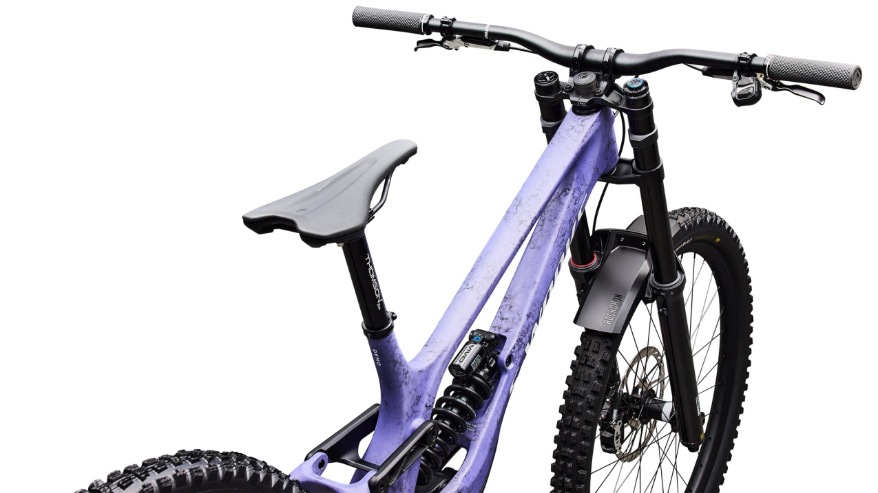 S-WORKS горные велосипеды Specialized S-Works Demo Race 2027 Satin / Powder Indigo Tint / Black Tint Carbon / White Артикул 94527-0002, 94527-0004, 94527-0003