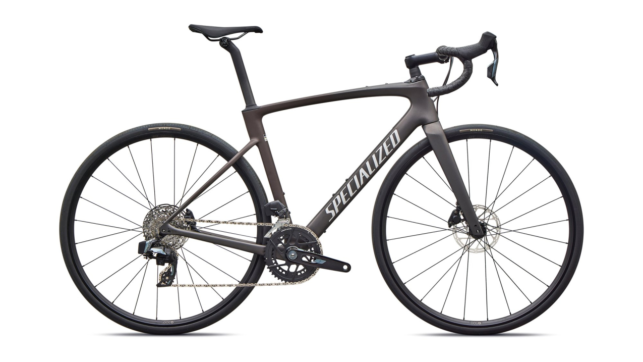 Шоссейные велосипеды Specialized Roubaix SL8 Comp SRAM Rival AXS 2027 Satin Warm Smoke Metallic / Dolomite Metalliс Артикул 94427-5252, 94427-5249, 94427-5244, 94427-5254, 94427-5256, 94427-5258, 94427-5261, 94427-5264