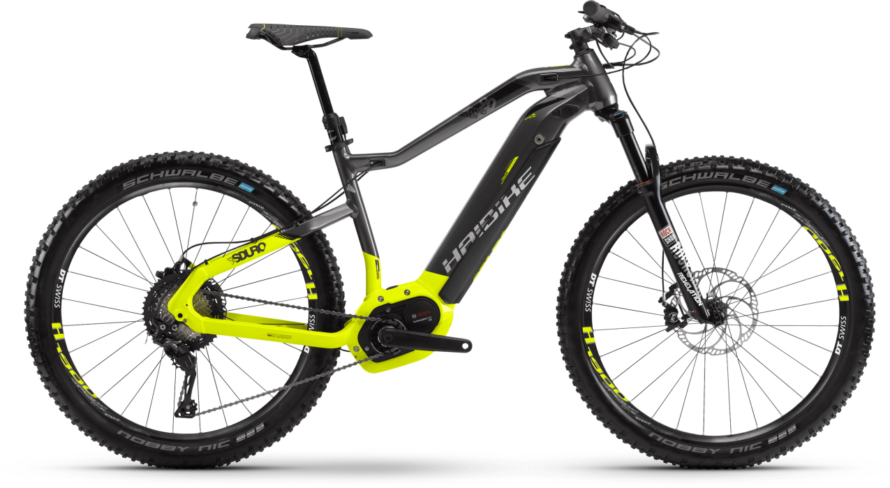 Электровелосипеды с двигателем Bosch, Yamaha, Shimano HAIBIKE SDURO HardSeven 9.0 500Wh 11-Sp XT 2019 / серый-желтый Артикул 4540050852