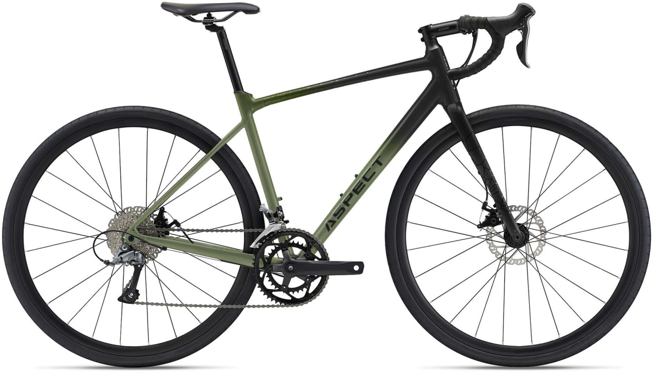 Шоссейные велосипеды Aspect Road Pro 700C 2024 Olive Black Артикул 4640258341447, 4640258341430