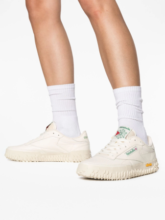 Кроссовки Кеды Reebok Club C Vibram chalk/vintage chalk s23-r/glen green Артикул GV693011, GV693013, GV69307, GV693011.5, GV693010.5, GV693010, GV69308.5