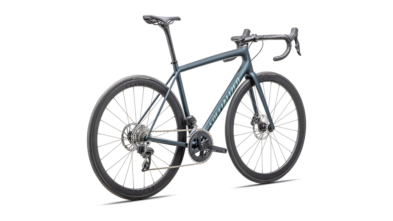 Шоссейные велосипеды Specialized Aethos Expert - SRAM Rival eTap AXS 2025 Satin Deep Lake Metallic / Green Pearl Артикул 97225-3158, 97225-3161, 97225-3152, 97225-3154, 97225-3149, 97225-3156
