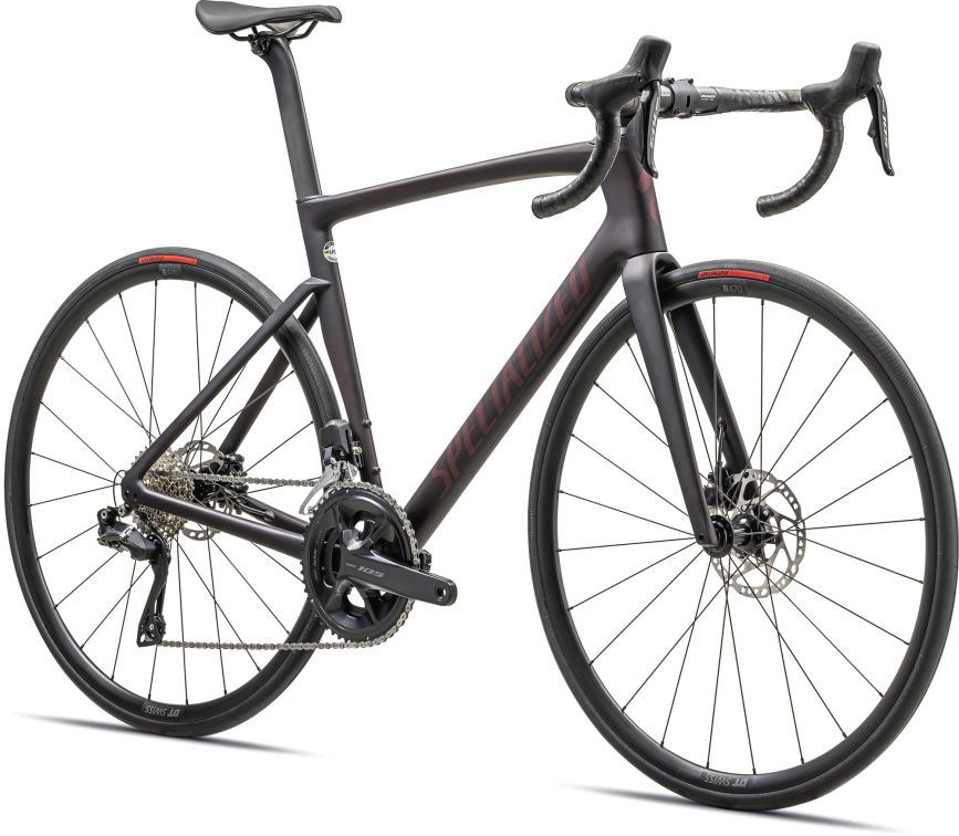 Шоссейные велосипеды Specialized Tarmac SL7 Comp 2024 Satin Red Tint Over Carbon / Red Sky Артикул 90624-5244, 90624-5252, 90624-5254, 90624-5249, 90624-5256, 90624-5261, 90624-5258