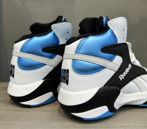 Кроссовки Кроссовки Reebok SHAQ ATTAQ ftwr white/core black/azure Артикул GX388112, GX388110, GX388110.5, GX38818.5, GX388111.5, GX388111, GX38819.5, GX38819, GX38818