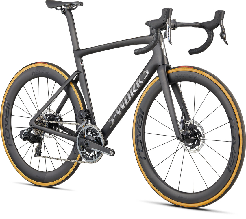 S-WORKS велосипеды шоссе Specialized S-Works Tarmac SL7 Etap Axs 2022 Satin Carbon / Spectraflair Tint / Gloss Brushed Chrome Артикул 90622-0249, 90622-0261, 90622-0258, 90622-0256, 90622-0244, 90622-0254, 90622-0252