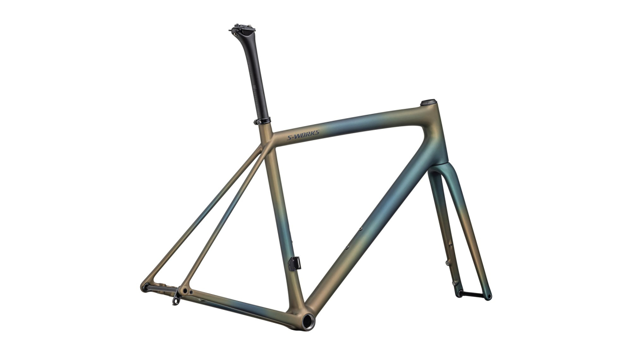 Рамы шоссе, гревел рама Specialized S-Works Aethos 2025 Satin Deep Lake Metallic / Green Pearl + Burnt Gold Metalli Артикул 77225-0161, 77225-0156, 77225-0154, 77225-0152, 77225-0149, 77225-0158
