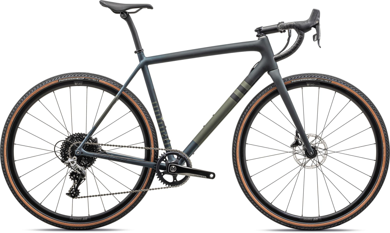 Гравийный велосипед, гоночный Specialized Crux Comp 2023 Satin Forest Green/Metallic Deep Lake Артикул 91423-5349, 91423-5354, 91423-5356, 91423-5352, 91423-5358, 91423-5361