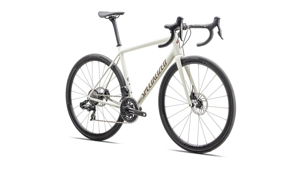 Шоссейные велосипеды Specialized Aethos Pro - SRAM Force eTap AXS 2025 Gogd Birch / Gold Pearl Radial Fades / Burnt Gold Артикул 97225-1249, 97225-1261, 97225-1254, 97225-1256, 97225-1258, 97225-1252