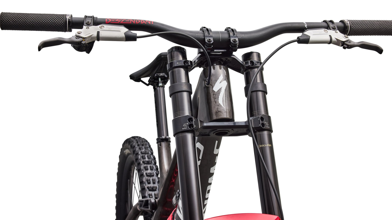 S-WORKS горные велосипеды Specialized S-Works Demo Race 2027 Gloss Charcoal / Dolomite Metallic / White Артикул 94527-0104, 94527-0102, 94527-0103