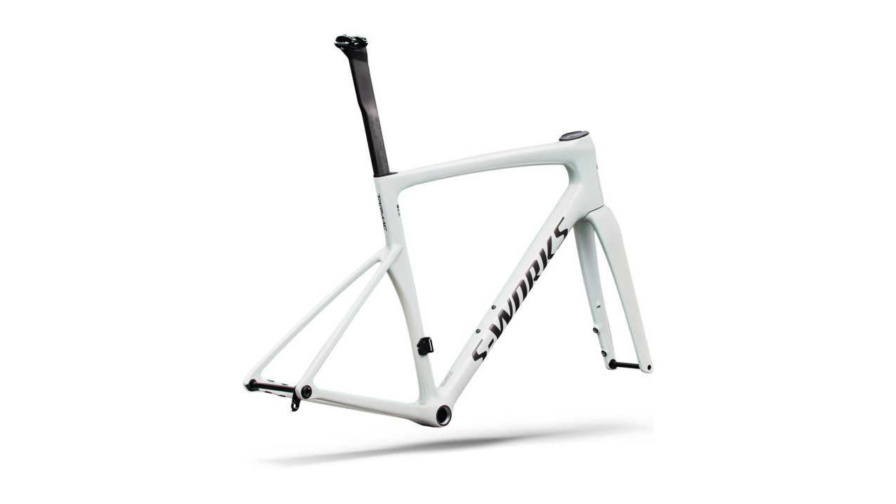 S-WORKS велосипеды шоссе рама Specialized S-Works Tarmac SL9 FRMSET 2027 Gloss Metallic White Silver / Gold Pearl / Metallic Артикул 74927-1458, 74927-1456, 74927-1452, 74927-1449, 74927-1454, 74927-1461