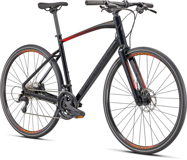 Городские велосипеды Specialized Sirrus 3.0 2021 Gloss Cast Black / Rocket Red / Satin Black Reflective Артикул 90920-7703