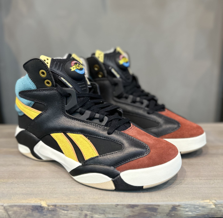 Кроссовки Кроссовки Reebok SHAQ ATTAQ core black/dark sable/luxe blue Артикул HR06038, HR06038.5, HR06036.5, HR06039, HR06037.5, HR06037