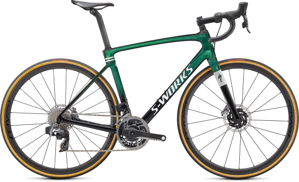 Specialized S-Works Roubaix – SRAM Red eTAP 2021 Gloss Green Tint/Spectraflair/Satin Flake Silver