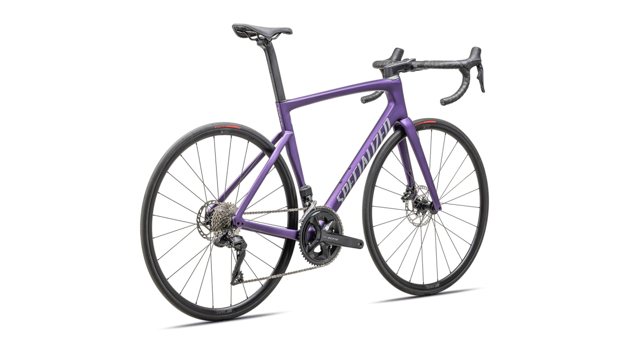 Шоссейные велосипеды Specialized Tarmac SL7 Comp 105Di2 2025 Gloss Purple Tint Over Silver Dust / Silver Dust Артикул 90625-5158, 90625-5152, 90625-5149, 90625-5154, 90625-5156, 90625-5161, 90625-5144