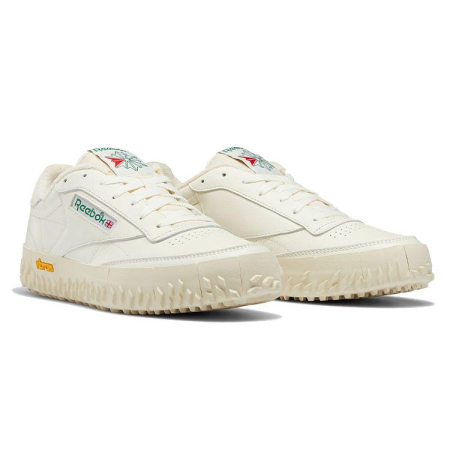 Кроссовки Кеды Reebok Club C Vibram chalk/vintage chalk s23-r/glen green Артикул GV693011, GV693013, GV69307, GV693011.5, GV693010.5, GV693010, GV69308.5