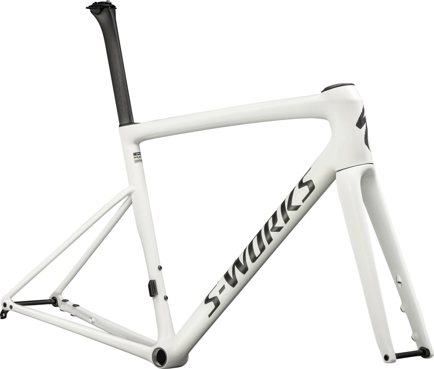 Рамы шоссе, гревел рама Specialized S-Works Tarmac SL8 2024 Gloss Cqv Reflex Fine Gold Pearl Over White / Satin Carbon Артикул 74924-0361, 74924-0356, 74924-0358, 74924-0344, 74924-0352, 74924-0349, 74924-0354