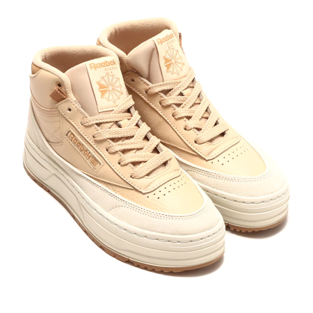 Кроссовки Кроссовки женские Reebok Club C Geo Mid weathered beige f22-r/true beige/alabaster Артикул GZ21599.5, GZ21598.5, GZ21599, GZ21598, GZ215910