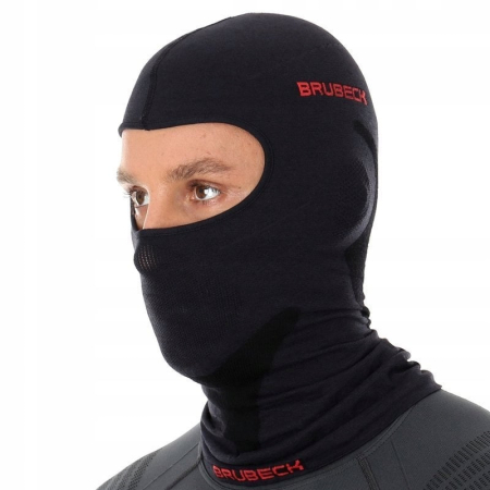 Шапки, кеппи, бейсболки Балаклава Brubeck с шерстью мериноса Артикул KM10370SMblk, KM10370LXLblk