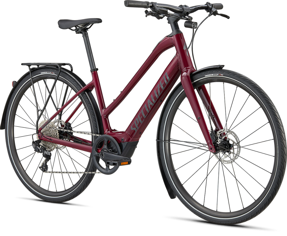 TURBO VADO - свой в городе! Specialized Turbo Vado SL 4.0 Step-Through EQ 2022 Raspberry / Black Reflective Артикул 93921-5302, 93921-5304, 93921-5303, 93921-5305