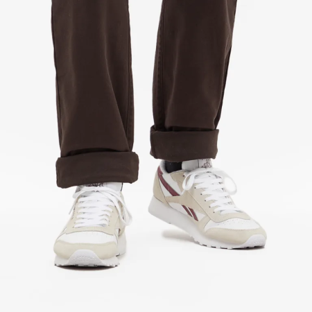 Кроссовки Кроссовки Reebok Classic Leather classic burgundy/classic burgundy/ftwr white Артикул GX874911, GX87498.5, GX87499.5, GX874910.5, GX87495, GX874911.5