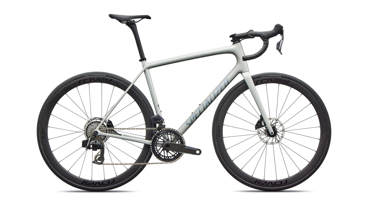 Шоссейные велосипеды Specialized Aethos 2 Expert SRAM Force AXS 2026 Gloss Dolomite Metallic Артикул 97226-3256, 97226-3261, 97226-3252, 97226-3249, 97226-3254, 97226-3258