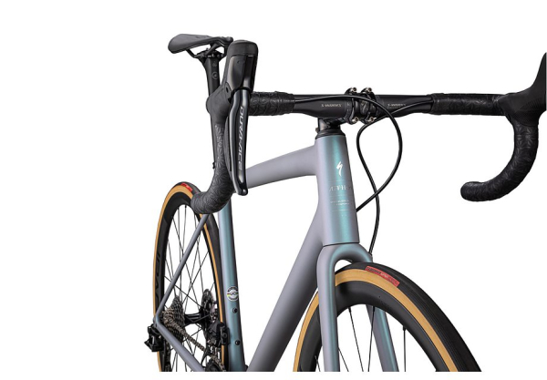 Шоссейные велосипеды Specialized S-Works Aethos Dura Ace Di2 2022 Cool Grey/Chameleon Eyris Tint/Brushed Chrome Артикул 97222-0154, 97222-0156, 97222-0149, 97222-0158, 97222-0152, 97222-0161