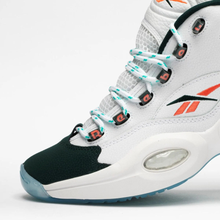 Кроссовки Кроссовки Reebok Question Mid ftwr white/forest green/orange flare Артикул GW885710, GW88579.5, GW885713, GW885710.5, GW88579, GW88578.5, GW88578