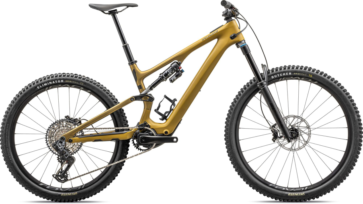 TURBO LEVO - лучшее из возможного! Specialized Levo SL Expert Carbon 2023 Satin Harvest Gold / Harvest Gold Metallic / Obsidian / Silve Артикул 96823-3104, 96823-3102, 96823-3105, 96823-3106, 96823-3103, 96823-3101