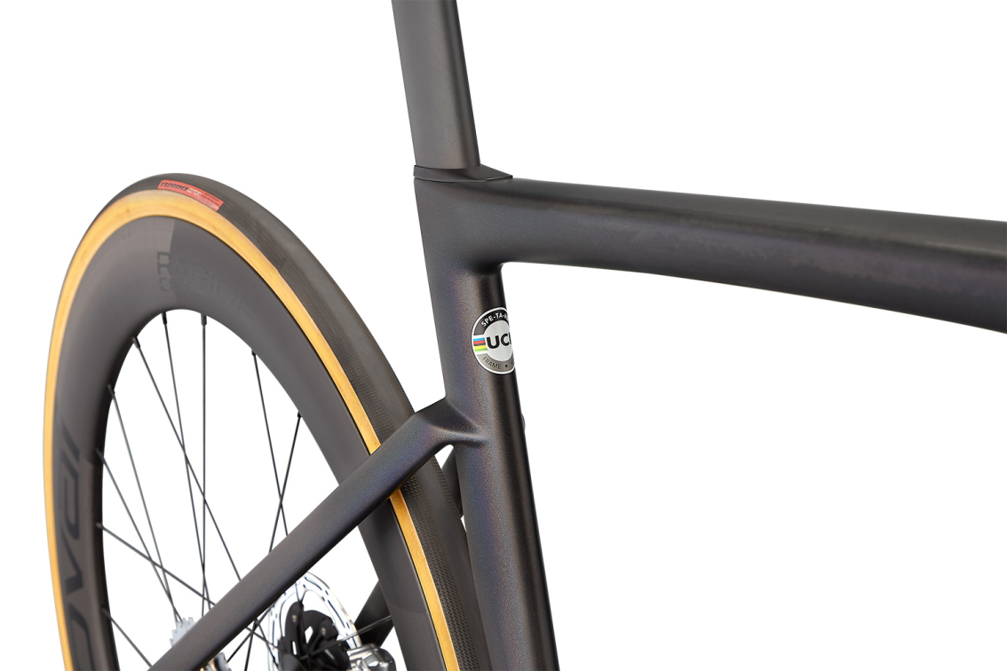 S-WORKS велосипеды шоссе Specialized S-Works Tarmac SL7 Etap Axs 2022 Satin Carbon / Spectraflair Tint / Gloss Brushed Chrome Артикул 90622-0249, 90622-0261, 90622-0258, 90622-0256, 90622-0244, 90622-0254, 90622-0252