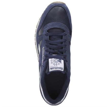 Кроссовки Кроссовки Reebok Classic Leather vector navy/vector navy/ftwr white Артикул GV96426, GV96427, GV96426.5, GV964211.5, GV964210, GV96428, GV964211