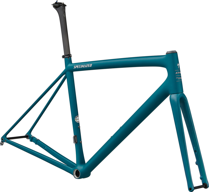 Рамы шоссе, гревел рама Specialized Aethos 2022 Tropical Teal/Chameleon Oil Tint/White Артикул 77222-7154, 77222-7156, 77222-7149, 77222-7152, 77222-7158, 77222-7161