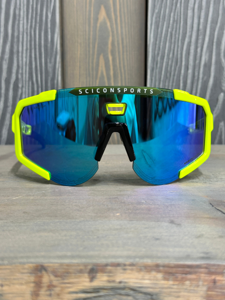 Очки Очки спортивные Scicon AeroScope оправа Yellow Fluo линза SCNPP Multimirror Blue + Clear Артикул 