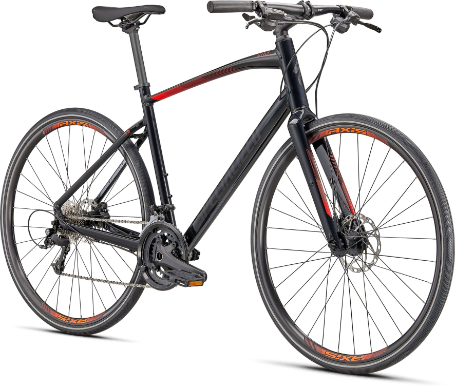 Городские велосипеды Specialized Sirrus 3.0 2021 Black / Red / Black Артикул 90920-7700