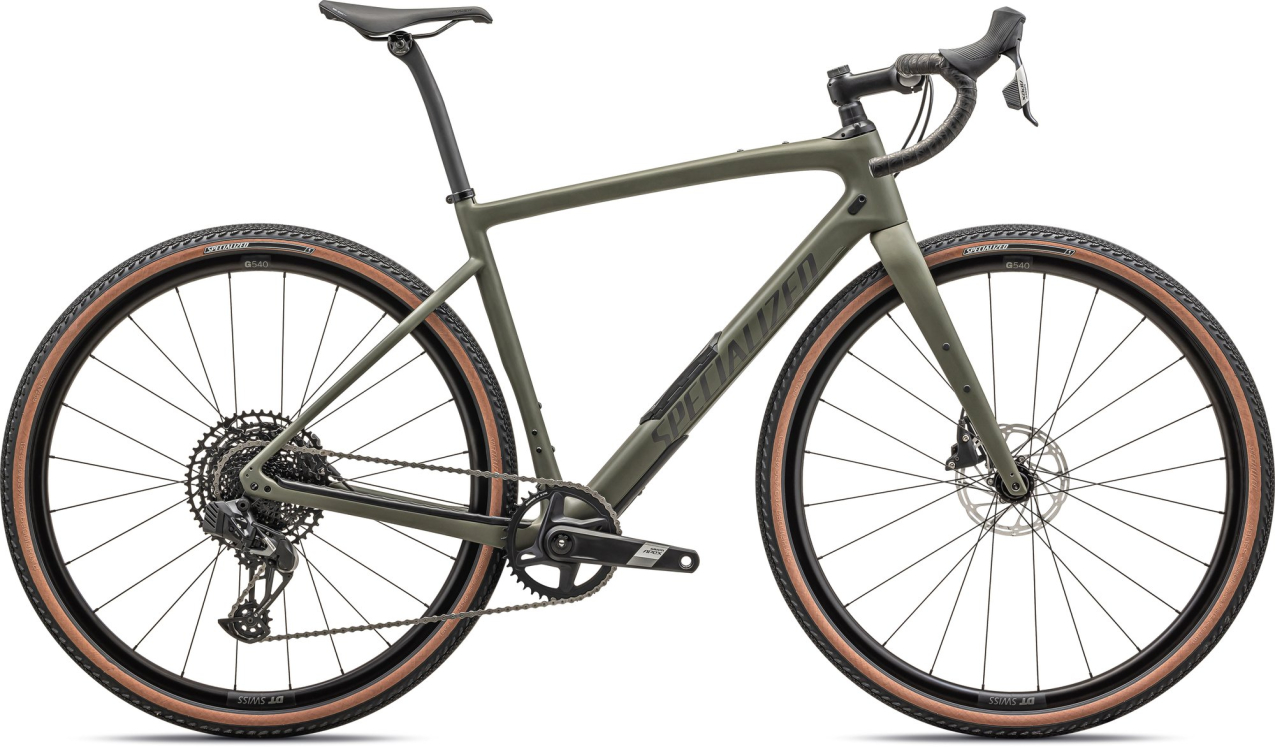 Гравийные велосипеды, комфорт плюс Specialized Diverge Comp Carbon 2025 Satin Oak Green / Smoke Артикул 95425-5458, 95425-5456, 95425-5454, 95425-5461, 95425-5449, 95425-5452