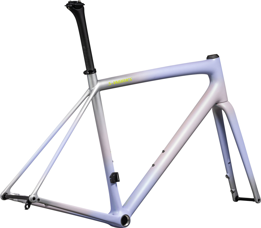 Рамы шоссе, гревел рама Specialized S-Works Aethos 2024 Satin Clay - Powder Indigo - Silver Dust - Radial Fade + Lapis Артикул 77224-0252, 77224-0261, 77224-0254, 77224-0249, 77224-0258, 77224-0256
