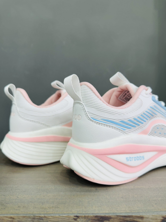 Кроссовки Кроссовки женские Strobbs F7639-6 белый-розовый Артикул F7639-6-37, F7639-6-40, F7639-6-36, F7639-6-38, F7639-6-39