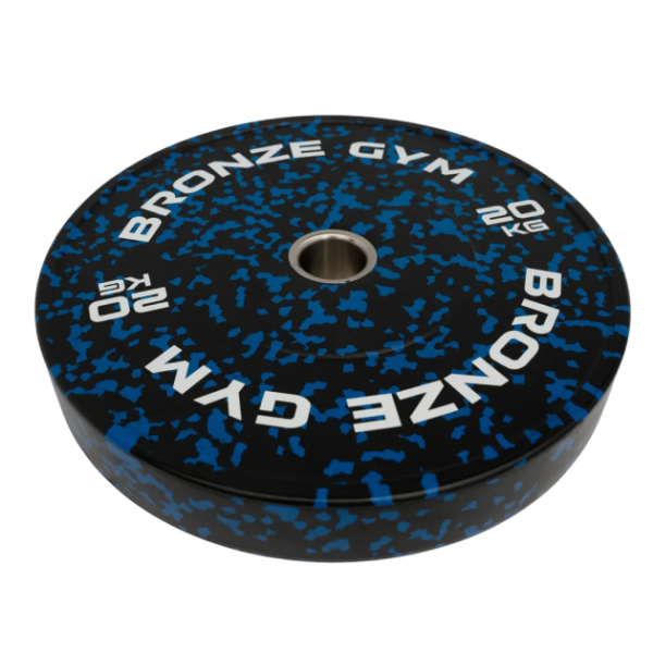 Диск бамперный BRONZE GYM камуфляж синий 20кг