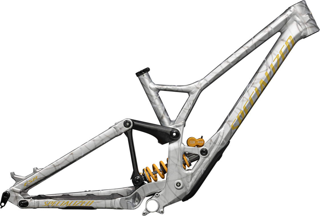 Рамы горных велосипедов рама Specialized Demo Race 2024 Gloss Silver Dust / Metallic Sulphur Артикул 74524-7104, 74524-7103, 74524-7102