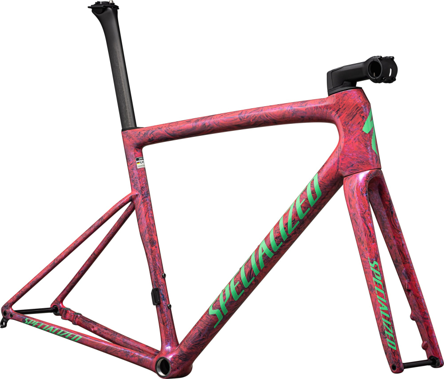 Рамы шоссе, гревел рама Specialized Tarmac SL8 2024 Gloss Carbon / Metallic Vivid Pink Strata / Electric Green Артикул 74924-7154, 74924-7152, 74924-7158, 74924-7149, 74924-7144, 74924-7161, 74924-7156