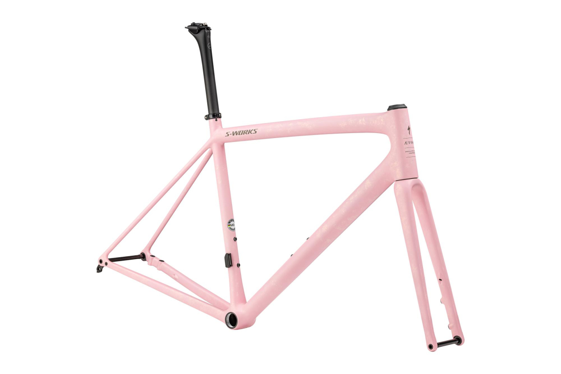 S-WORKS велосипеды шоссе рама Specialized S-Works Aethos 2023 Satin 100% Red Ghost Pearl Organic Color Run Over Desert Rose / Артикул 77223-0554, 77223-0558, 77223-0556, 77223-0552, 77223-0549, 77223-0561