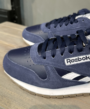 Кроссовки Кроссовки Reebok Classic Leather vector navy/vector navy/ftwr white Артикул GV96426, GV96427, GV96426.5, GV964211.5, GV964210, GV96428, GV964211