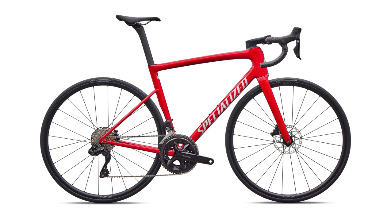 Шоссейные велосипеды Specialized Tarmac SL8 Comp - Shimano 105 Di2 2026 Gloss Red Tint Over Silver Dust / Silver Dust Артикул 94926-5961, 94926-5954, 94926-5952, 94926-5956, 94926-5944, 94926-5958, 94926-5949