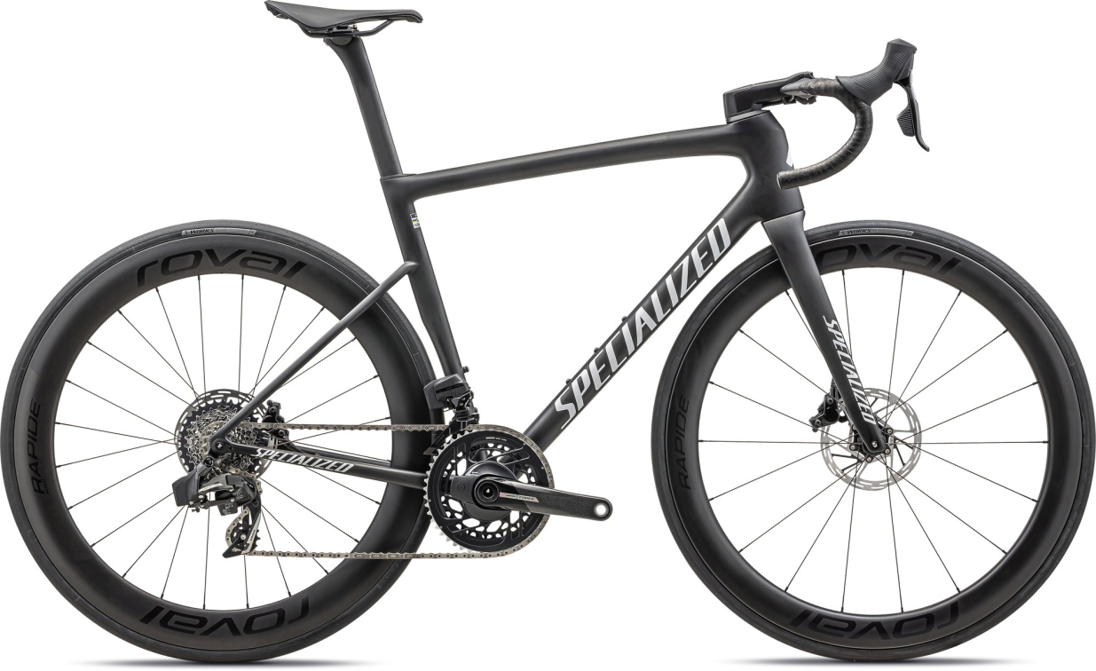 Шоссейные велосипеды Specialized Tarmac SL8 Pro - SRAM Force eTap AXS 2024 Satin Carbon / Metallic White Silver Артикул 94924-1054, 94924-1056, 94924-1044, 94924-1058, 94924-1049, 94924-1052, 94924-1061